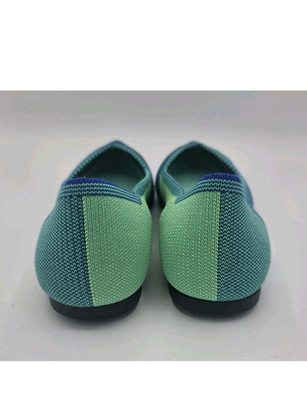 Rothy’s The Point Calypso Blue Jade Knit Flats Size 8.5 Retired Limited Edition - Picture 4 of 14